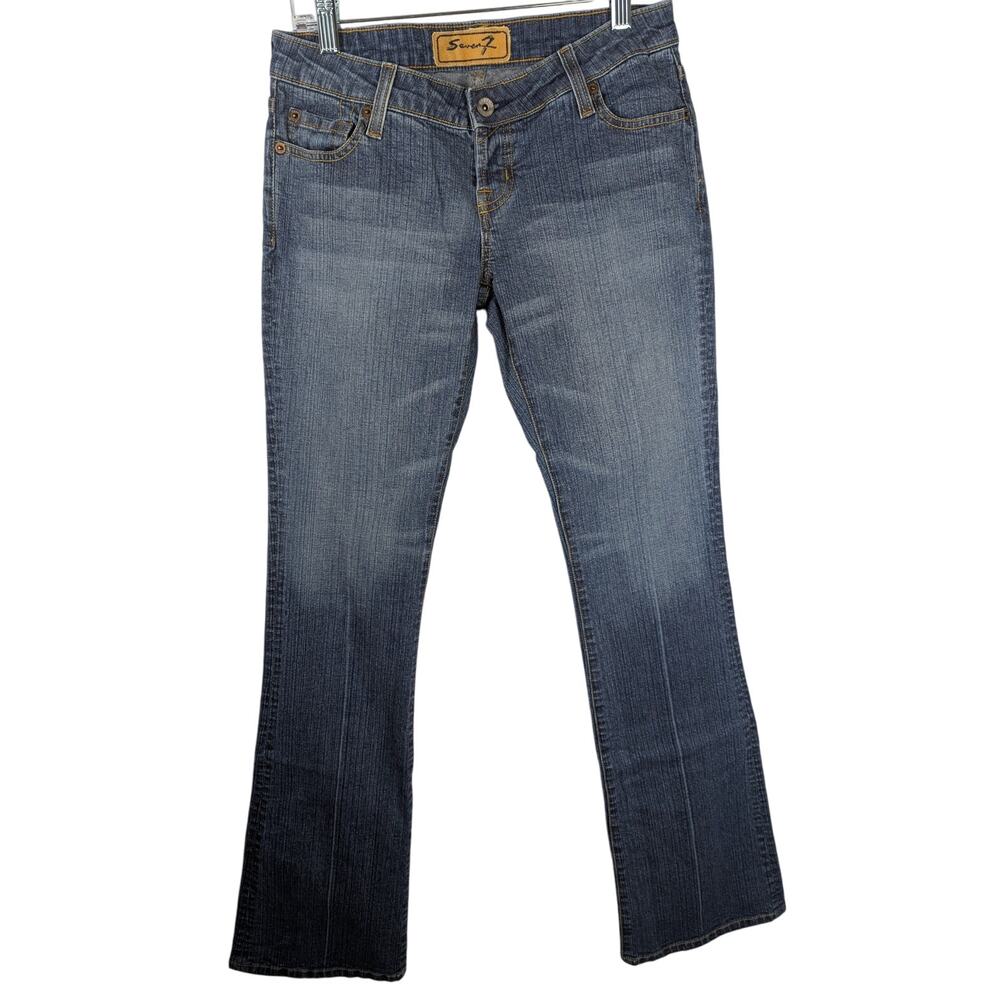 Seven7 Womens Jeans Sz 6 flare Low rise Low Waist31,Rise 7"
